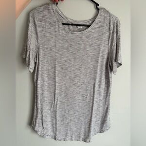 Old Navy Women's Short Sleeve Tee - Black and White Stripes